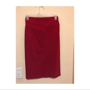 Sexy red pencil skirt